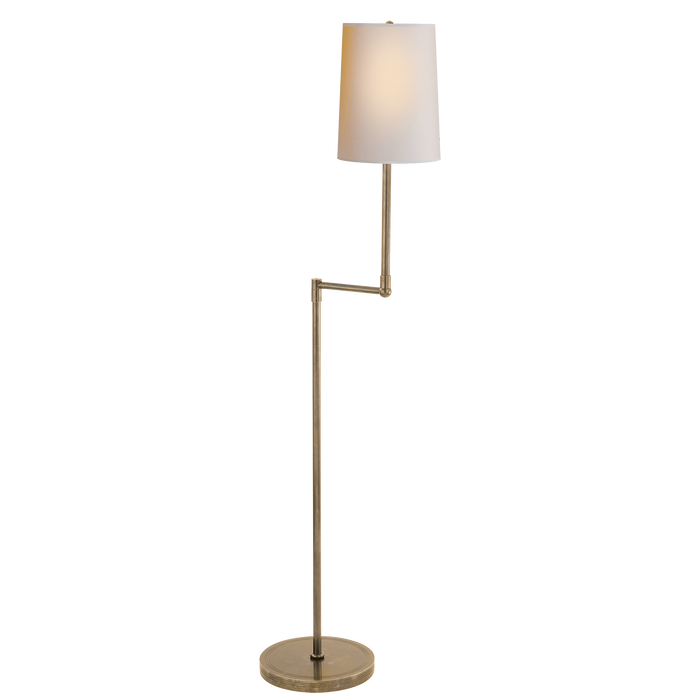 Ziyi Pivoting Floor Lamp - Hand-Rubbed Antique Brass