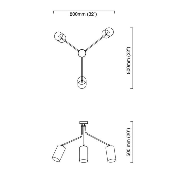 Array Mini Cotton Semi Pendant - Diagram