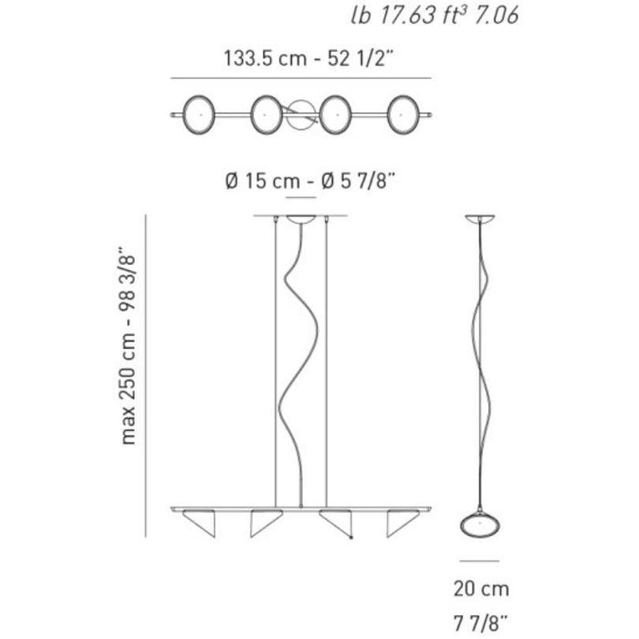 Axolight Orchid LED Linear Suspension