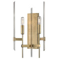 Load image into Gallery viewer, Bari Two Light Wall Sconce - Aged Brass Finish
