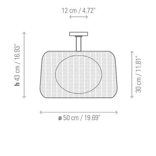 Bover Fora Outdoor Ceiling Light