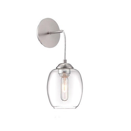 Bubble Convertible Wall Sconce - Brushed Nickel Finish