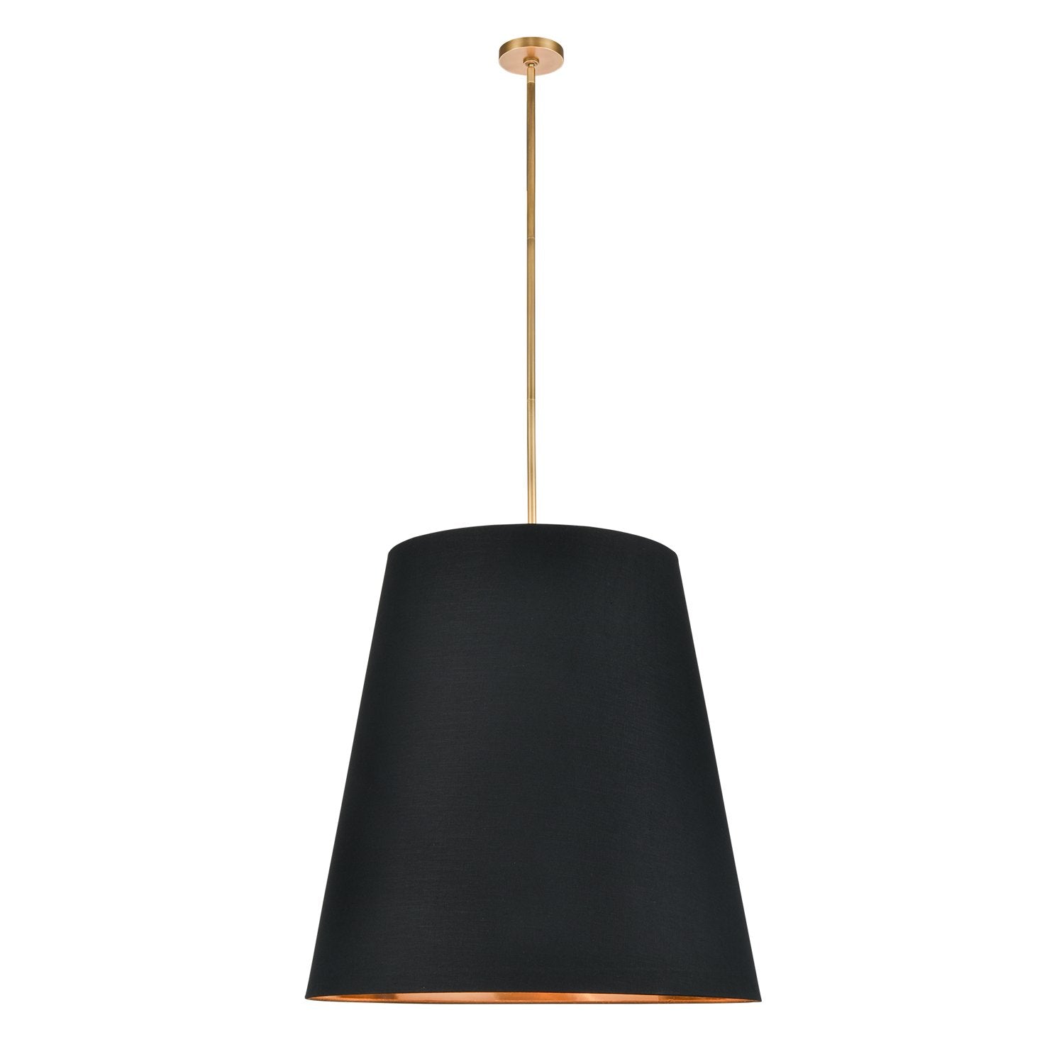 Calor 30" Pendant - Black/Vintage Brass Finish