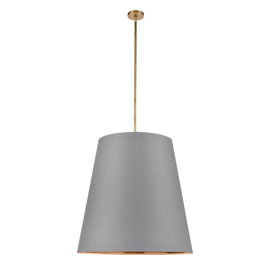 Calor 30" Pendant - Grey/Vintage Brass Finish