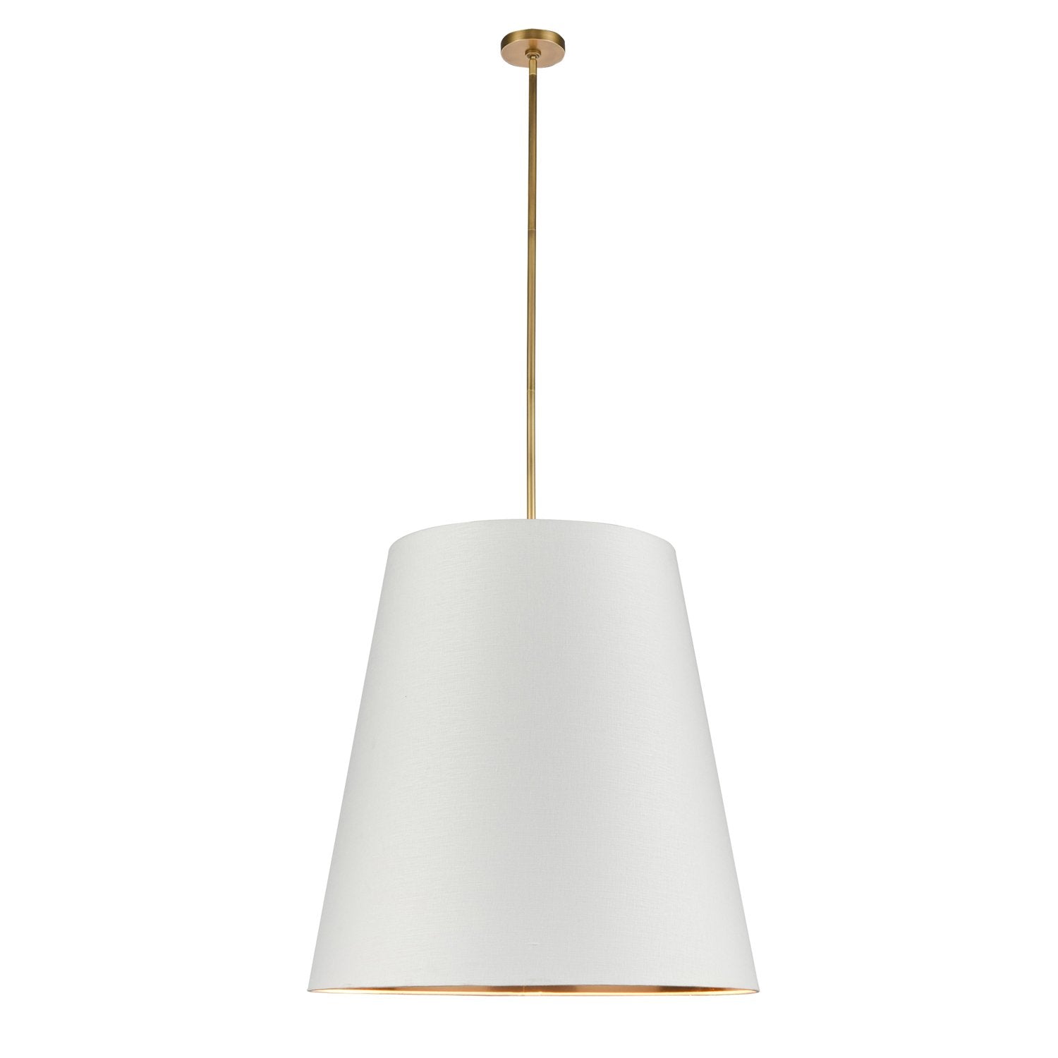 Calor 30" Pendant - White/Vintage Brass Finish