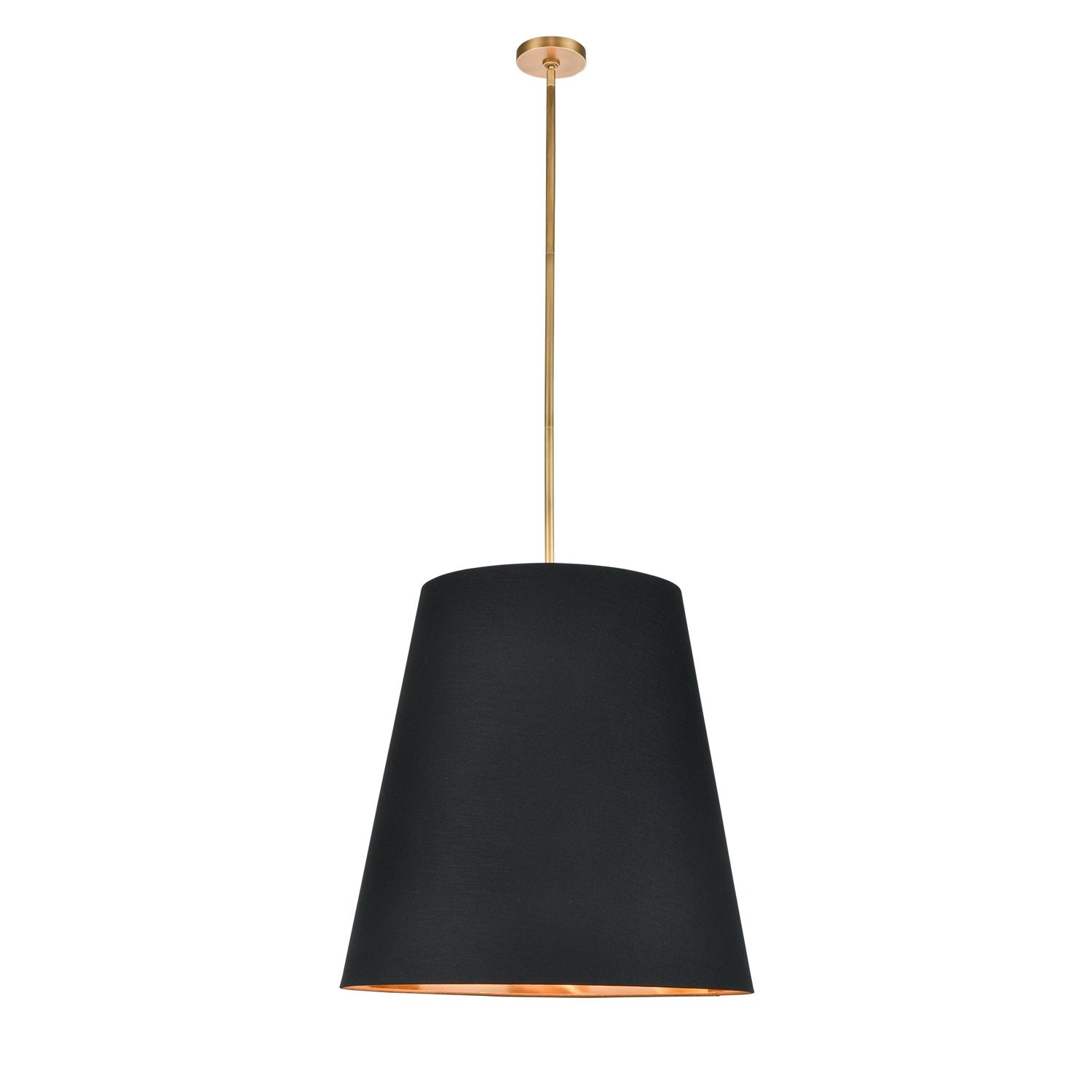 Calor 25" Pendant - Black/Vintage Brass Finish