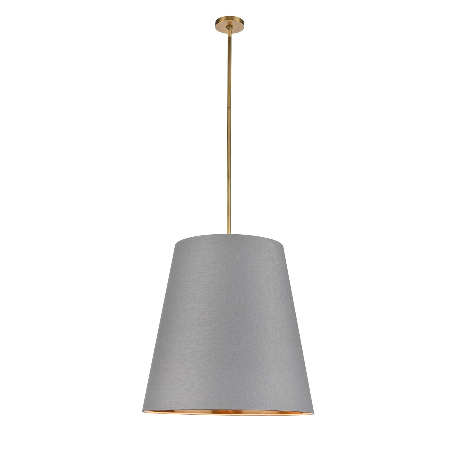 Calor 25" Pendant - Grey/Vintage Brass Finish