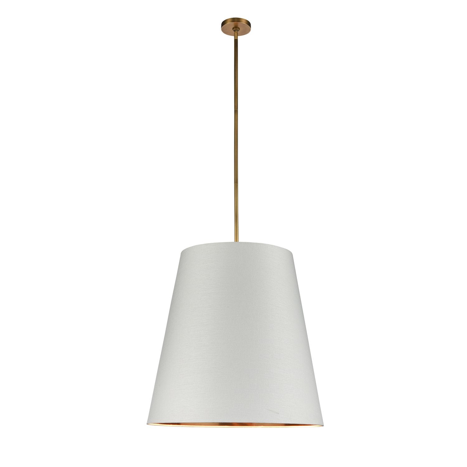 Calor 25" Pendant - White/Vintage Brass Finish