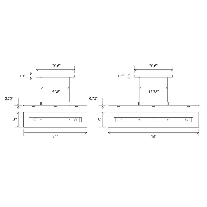 Cerno Vix LED Linear Pendant