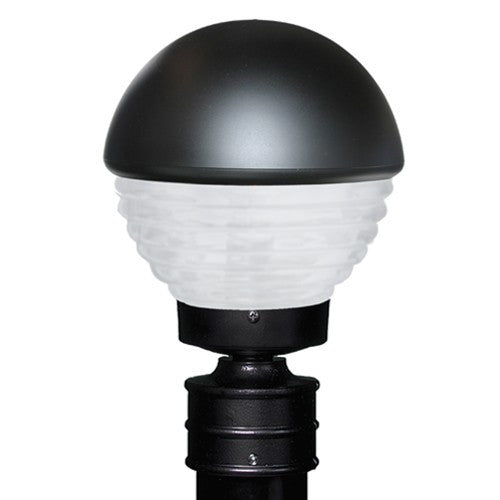 3061 Series Outdoor Post Light - Black Finish Frost Glass