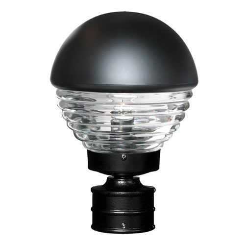 3061 Series Outdoor Post Light - Black Finish Clear Glass