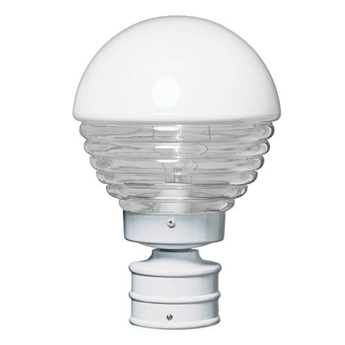 3061 Series Outdoor Post Light - White Finish Clear Glass