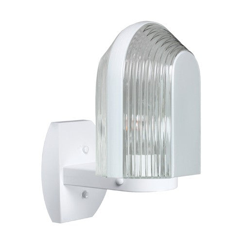 3139 Series Outdoor Wall Sconce - White Finish Clear Glass