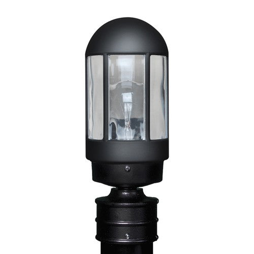 3151 Series Outdoor Post Light - Black Finish Clear Glass