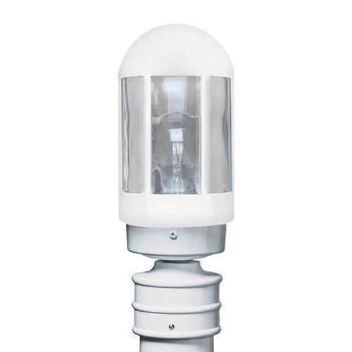 3151 Series Outdoor Post Light - White Finish Clear Glass