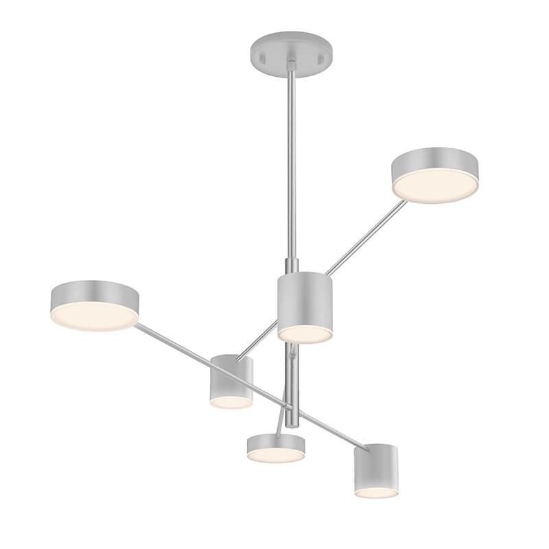 Counterpoint 6-Light LED Pendant - Satin Aluminum