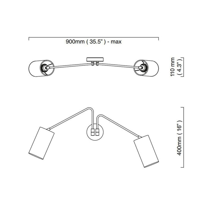 CTO Lighting Array Cotton Twin Wall Sconce