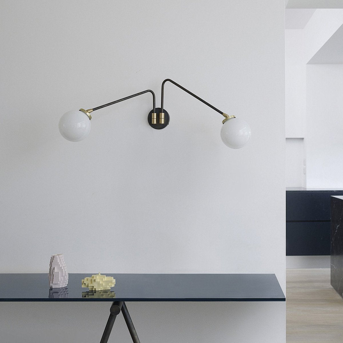 CTO Lighting Array Opal Twin Wall Sconce