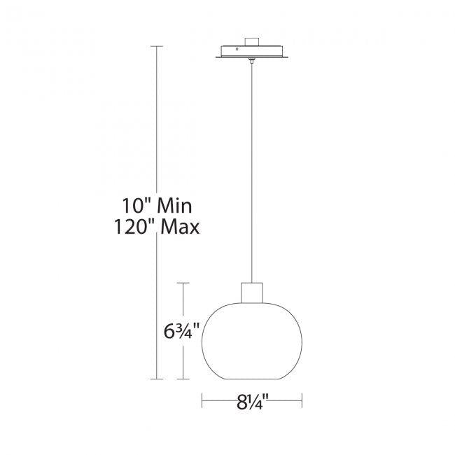 Crater LED Mini Pendant - Diagram