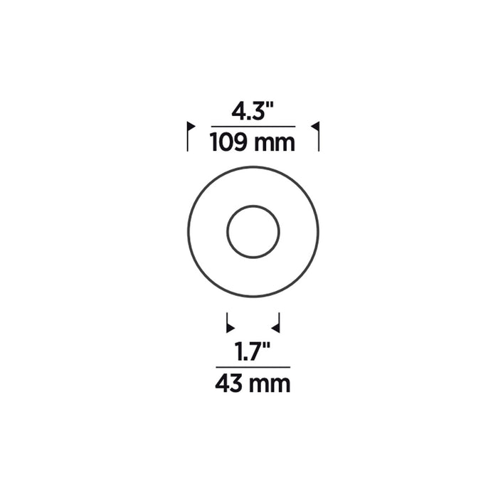Element 3" Round Flanged Flat Trim