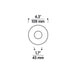 Element 3" Round Flanged Flat Trim