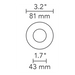 Element 3" Round Flangeless Bevel Trim