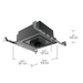 Element 3" Square Flangeless Fixed New Construction IC Housing
