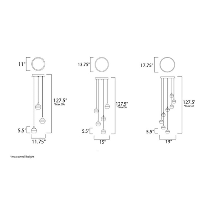 ET2 Swank LED Multi-Light Pendant