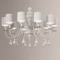 Load image into Gallery viewer, Eva 10 Light Chandelier - White Finish
