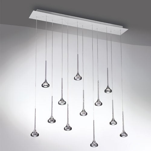 Fairy LED Multi-Light Linear Suspension - Gray Finish