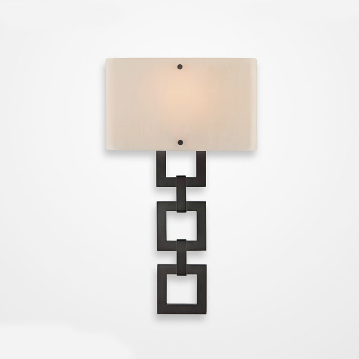 Hammerton Carlyle Square Link Glass Wall Sconce