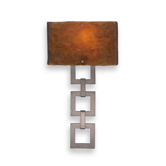 Hammerton Carlyle Square Link Glass Wall Sconce