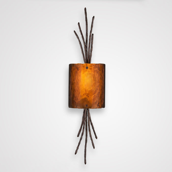 Hammerton Ironwood Thistle Glass Wall Sconce