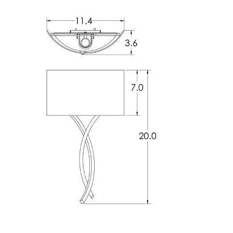 Hammerton Ironwood Twist Glass Wall Sconce