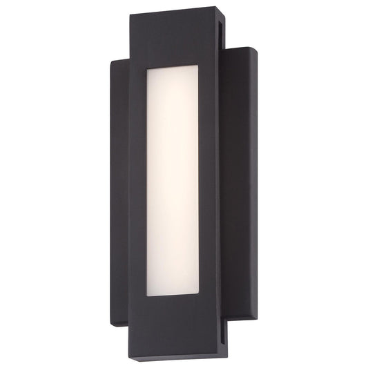 Insert Small Outdoor LED Wall Sconce - Pebble Bronze Finish