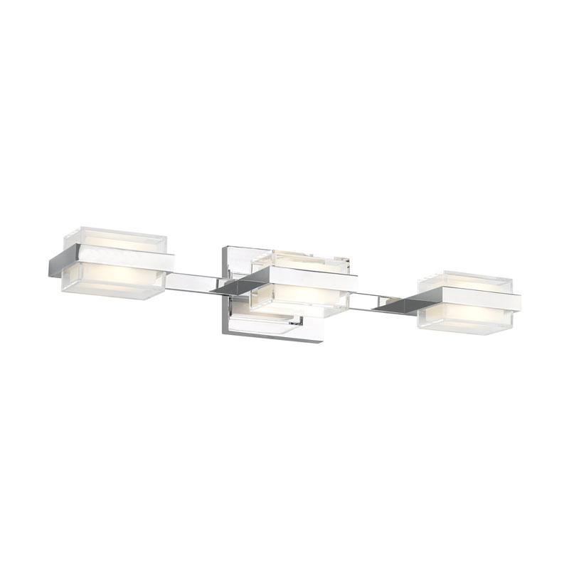 Kamden 3-Light Shallow Bath Bar - Chrome Finish