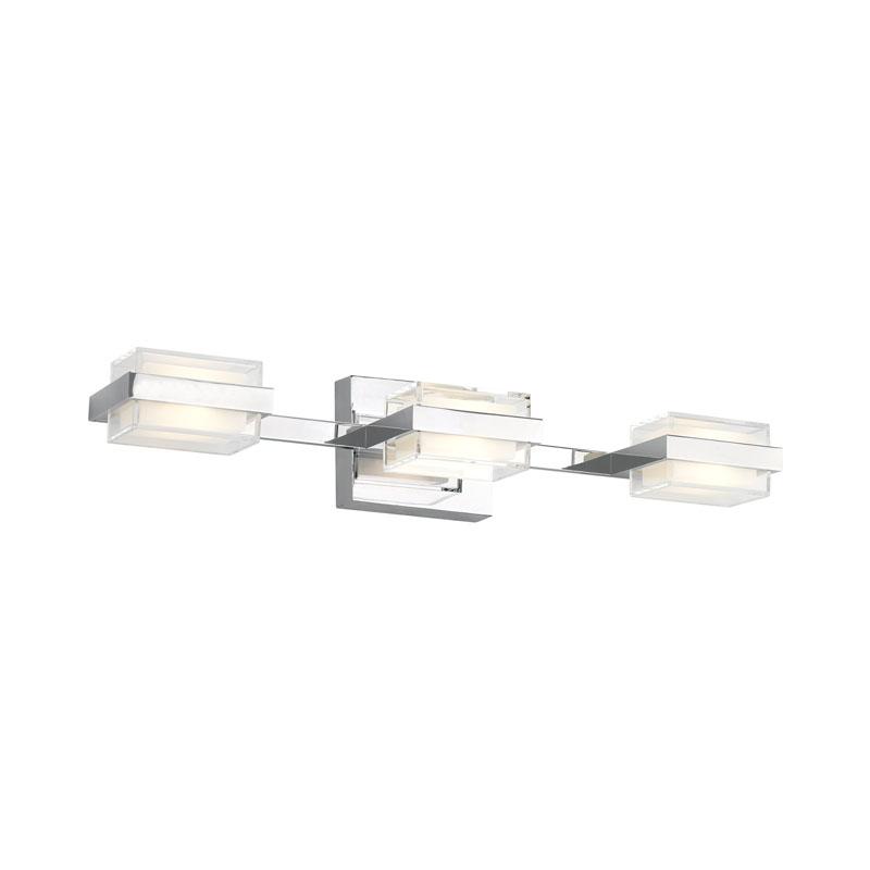 Kamden 3-Light Standard Bath Bar - Chrome Finish