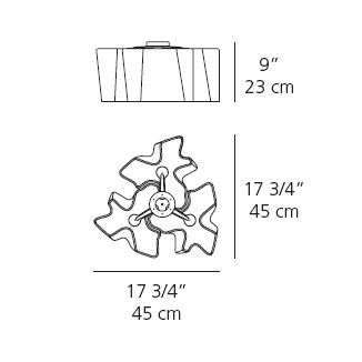 Logico Mini Triple Nested Semi-Flushmount - Diagram