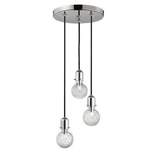 Marlow 3 Light Pendant - Polished Nickel Finish