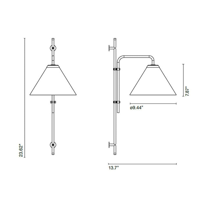 MARSET Funiculi Fabric Shade Plug-In Wall Light