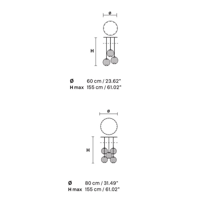Masiero Horo Chandelier