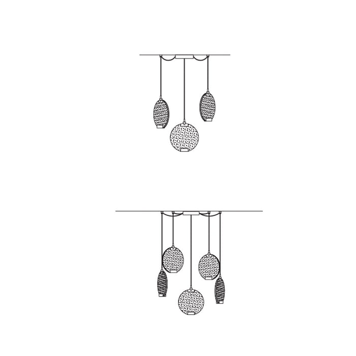 Masiero Horo Multi Light Pendant