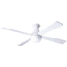 Modern Fan Co. Ball Flush Ceiling Fan 42" - Gloss White