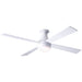 Modern Fan Co. Ball Flush Ceiling Fan 52" - Gloss White