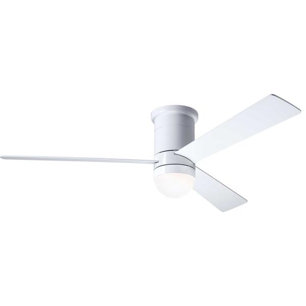 Modern Fan Co. Cirrus Flush DC Ceiling Fan - Gloss White
