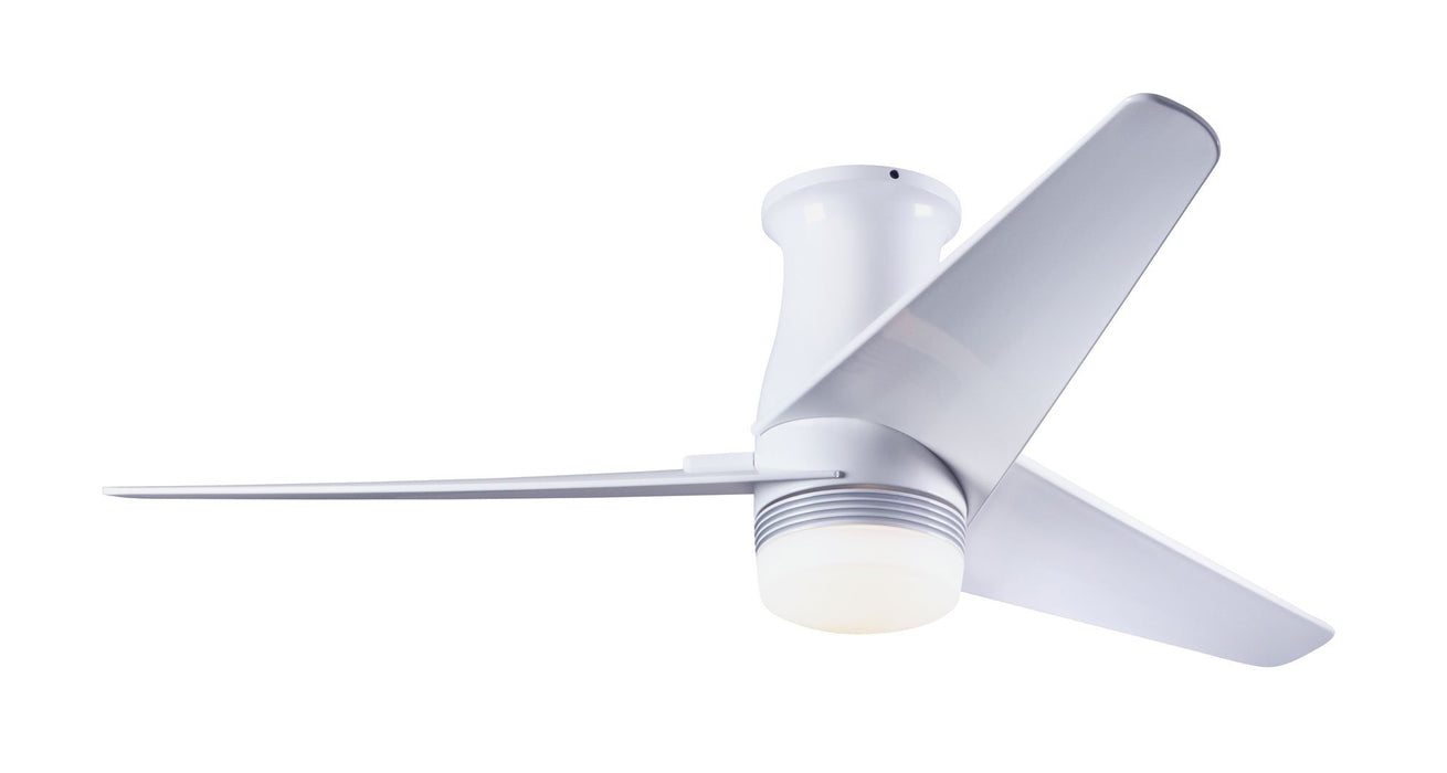 Modern Fan Co. Velo DC Flush Ceiling Fan - Gloss White