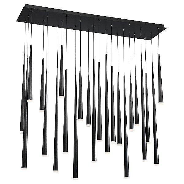 Modern Forms Cascade Etched Glass Rectangular Multi-Light Pendant Light