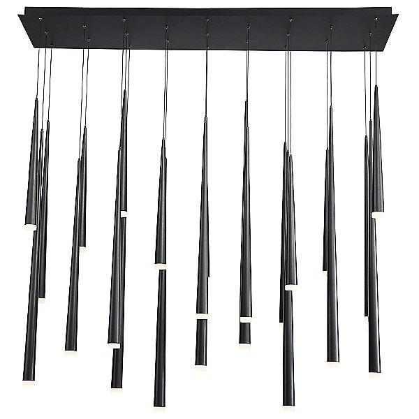 Modern Forms Cascade Etched Glass Rectangular Multi-Light Pendant Light