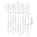 Modern Forms Cascade Etched Glass Rectangular Multi-Light Pendant Light