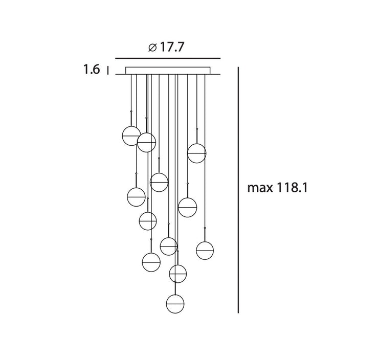 Seed Design Dora P12 Multi-Light Pendant
